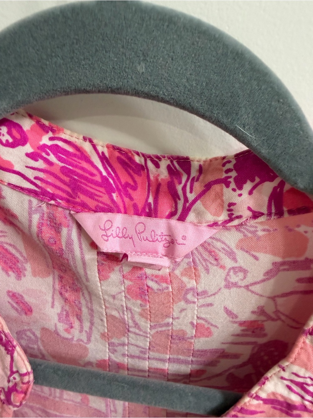Lilly Pulitzer Pink & White Tropical Print Tunic - Picture 7 of 9
